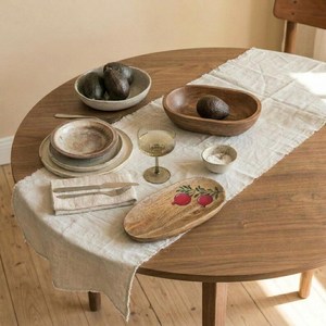 Wooden Eco-Friendly Reusable Serving <b>Platter</b> with Hand painting Rustic Multi-Purpose Tableware by Curio Craft - Product Image 2