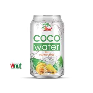 Agua de coco enlatada de 330ml con agua potable de pulpa directamente del Director del fabricante de Vietnam - Product Image 4
