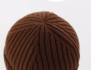 Customizable Winter Beanie Knit <b>Hat</b> Solid Color Warm <b>Cap</b> with Logo Plain Style for Travel With OEM Service Beanies <b>Caps</b> - Product Image 2