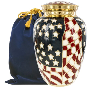 Urna Funeraria de Latón Pulido Estilo Americano con Bolsa, Soporte OEM, Artesanía, Último Diseño, Urnas para Cenizas de Adultos como Recuerdo - Product Image 1