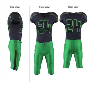 Uniforme de Fútbol Americano Dragons para Hombre, Azul Oscuro y Verde, Impresión por Sublimación, Poliéster Transpirable, Talla Adulto - Product Image 3