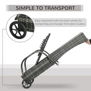 Rattan Chaise Lounge Chair Stylish Sun Lounger for Outdoor Relaxation - Product Image 3