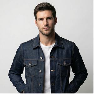 Nuevo logotipo personalizado Diseño elegante Fácil de usar Chaquetas de hombre, chaquetas de hombre, chaqueta para hombre Chaqueta de mezclilla de tendencia Hombres - Product Image 1
