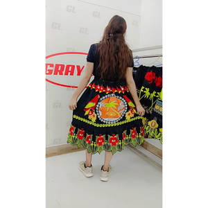 Faldas Bordadas Personalizadas para Mujer, Falda Midi con Estampado Floral, Falda Ligera de Algodón para Playa, Verano, Hawaiana, para Damas y Niñas - Product Image 5