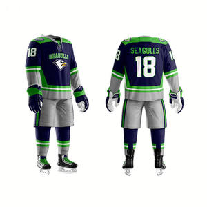 Maillot de hockey sur glace personnalisé pour homme adulte, manches longues, vêtements de sport performants - Product Image 2