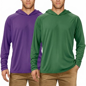 Vêtements de pêche d'été, coupe ajustée, UPF 50, séchage rapide, respirant, 100% polyester, logo personnalisé, sweat à capuche pour homme, randonnée en plein air, alpinisme - Product Image 1