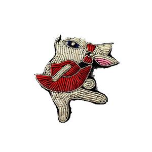 Broche artisanale brodée, badge décoratif, patch en tissu 3D, épinglette personnalisée pour vêtements, vestes et accessoires féminins - Product Image 5