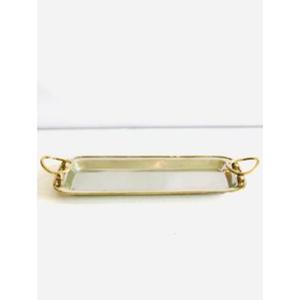 Plateau de service décoratif en laiton, plat en métal artistique, vaisselle haut de gamme pour la salle à manger, la décoration intérieure, l'hôtel, le restaurant, les mariages, les fêtes et événements. - Product Image 2