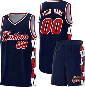 Uniformes de Baloncesto Personalizados para Clubes Deportivos Masculinos, Manga Corta, 100% Poliéster, Impresión Digital, Transpirables, Tallas Grandes - Product Image 3