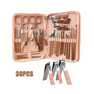 Wholesale Manicure <b>Pedicure</b> Set Steel Nail Clippers Beauty <b>Tool</b> Kits with Travel Case Bag for Fingernail Care - Product Image 1