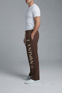 Pantalon de survêtement évasé surdimensionné pour homme, taille élastique, coupe droite, style streetwear - Product Image 3