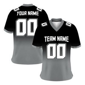 เสื้อฟุตบอลตาข่ายระบายอากาศ แขนสั้น คอวี พิมพ์ลายแบบ Sublimation ออกแบบเสื้อฟุตบอลตามสั่ง ระบายอากาศได้ดี - Product Image 1