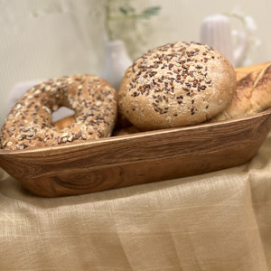 Plateau de service allongé en bois avec logo personnalisé |   Fournitures de vaisselle écologiques pour hôtels, complexes hôteliers et spas - Product Image 5