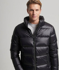 Men's <b>Winter</b> Puffer <b>Jacket</b> <b>Waterproof</b> Windproof Stand Collar Hooded Down Alternative Coat for Outdoor Wear - Product Image 1