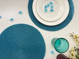 Luxury Handmade bead placemat, living room table decoration, bead and <b>sequin</b> tablemat - Product Image 3