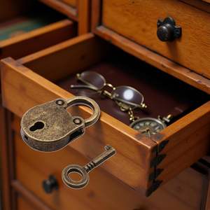 Candado Clásico Mini de Estilo Antiguo al por Mayor con Llaves, Candado de Metal Retro Hecho a Mano para Caja, Maleta, Baúl y Seguridad - Product Image 3