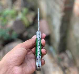 Navajas de Bolsillo Personalizadas con Grabado Profesional, Hoja Plegable de Acero de Damasco, Mini Navaja Táctica para Caza, Camping, Supervivencia al Aire Libre, Regalo - Product Image 4