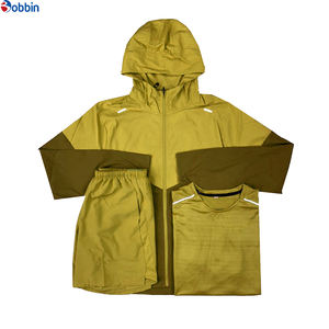 Ensemble de survêtement confortable 3 pièces coupe-vent personnalisé pour homme, en polyester, à capuche, imprimé, streetwear, uni, unisexe, respirant - Product Image 5