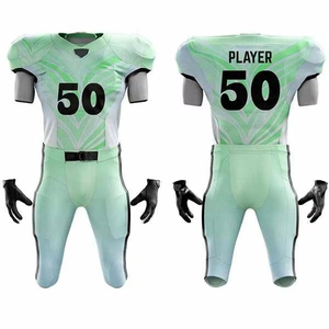 Maillot de football américain personnalisé pour homme, vert dégradé, col en V, manches courtes, impression sublimée, polyester respirant, coupe ajustée - Product Image 6