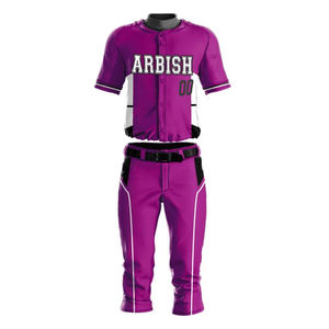 Uniforme de Béisbol Personalizado con Logotipo, Transpirable, Tallas Grandes, Manga Corta, Poliéster Sublimado, Ropa de Equipo al por Mayor - Product Image 1