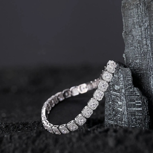 Wholesale Trendy Hip Hop <b>Chain</b> 925 Sterling <b>Silver</b> Moissanite <b>Cuban</b> <b>Chain</b> VVS Diamond Moissanite Necklace Jewelry - Product Image 3