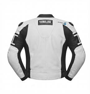 Ramaha Motorcycle <b>Racing</b> <b>Jacket</b>/Chaqueta Men’s Cowhide Leather CE Level 2 Protective Riding Gear - Product Image 2