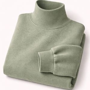 Sudaderas de cuello alto de algodón grueso de nuevo estilo para mujer, mangas largas, cintura elástica, personalizables con tu logo, unisex - Product Image 4