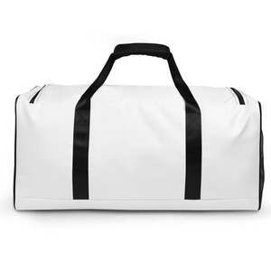 กระเป๋าเดินทางแบบดัฟเฟิลสีขาวพร้อมโลโก้สั่งทำขายส่ง ผลิตจากโพลีเอสเตอร์กันน้ำ มีช่องใส่รองเท้ากีฬา เหมาะสำหรับออกกำลังกาย ท่องเที่ยว และใช้เป็นกระเป๋าเดินทาง - Product Image 3