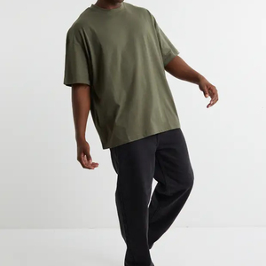 Camiseta Casual Premium de Algodón para Hombre, 180-300 Gsm, Algodón Supima, Peso Pesado, Hombros Caídos, Tallas Grandes - Product Image 3