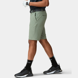 Shorts pour hommes de couleur unie, taille mi-haute, style décontracté avec poches, tissu tissé à séchage rapide, fermeture boutonnée - Product Image 4