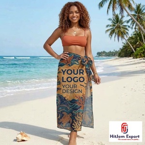 Custom Polynesian Hawaiian Printed Beach Sarong Pareo Wrap Resort Wear Swim Cover Up OEM ODM Fabric Manufacturer Supplier - Product Image 3