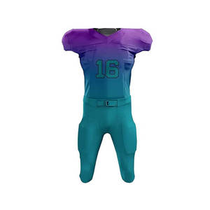 Custom Retro Style Printed American Football Uniform Stretchable Fabric V-Neck Gradient Color Sports Jerseys With Fast Shipping - Product Image 5