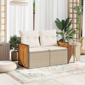 Sofá de Jardín Color Beige Crema, Muebles de Exterior Cómodos - Product Image 3