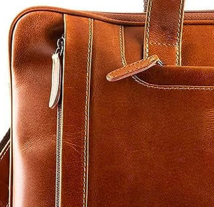 Brown Genuine Leather <b>Laptop</b> bag Waterproof Business Bag Shoulder Strap Office Travel - Product Image 4