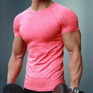 Wholesale Men's Quick Dry Anti-Wrinkle Breathable <b>Compression</b> Workout T-<b>Shirt</b> 100% Cotton O-Neck Short Sleeve <b>Customized</b> <b>Design</b> - Product Image 5