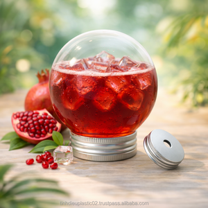 Bouteille PET en forme d'ampoule de 400 ml avec bouchon à vis en aluminium, col de 55 mm, pour boissons, jus, lait, thé, fabriquée au Vietnam - Product Image 4