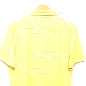 Wholesale <b>Men's</b> <b>Yellow</b> Short Sleeve Custom <b>Polo</b> <b>Shirt</b> Breathable Knitted Polyester Garments Casual Wear Made in Sialkot Pakistan - Product Image 5