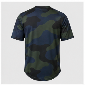 Camiseta de Manga Corta para Hombre con Cuello Redondo y Estampado de Camuflaje Curvo en Color Petrol, Modelo MTS-CAMO-0045 - Product Image 2