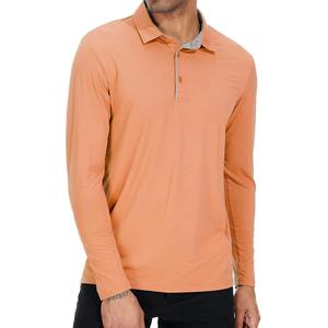 Polo de Manga Larga Premium de Alta Gama para Hombre, Antiarrugas, Liso, 300GSM, Grueso, Venta Caliente 2026 - Product Image 5