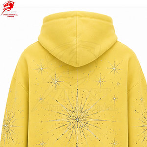 Streetwear Collection Men Oversize <b>Rhinestone</b> <b>Hoodies</b> With Custom Logo Soft Fleece Low MOQ In Best Price - Product Image 6