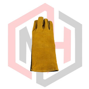 ถุงมือเชื่อม MIG MAG หนังลูกวัวแบบแยกชิ้น ทนต่อการฉีกขาด ระบายอากาศได้ดี ปราศจากซิลิโคน ป้องกันไฟฟ้าสถิต ทนความร้อน - Product Image 3