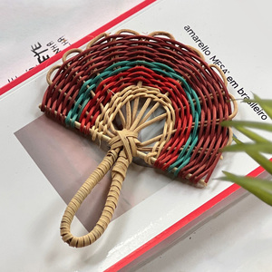 <b>Decorative</b> rattan wall fan best pick hanging ornaments eco-friendly hand fans <b>summer</b> accessory - Product Image 1