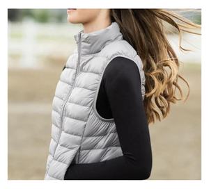 Chaleco Acolchado Ligero para Mujer, Color Gris, Sin Mangas, de Poliéster/Nailon, para Montar a Caballo y Actividades al Aire Libre - Product Image 6