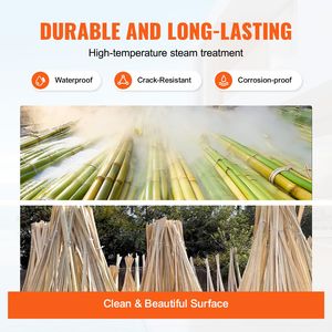 Schermo per la privacy in bambù naturale ecologico, pannello decorativo con telaio finito UV, altezza 1,8 m x lunghezza 4,8 m - Product Image 1
