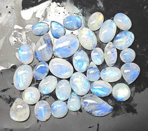 Cabochon en pierre de lune arc-en-ciel naturel Pierre précieuse en vrac Cabochon lisse de pierre précieuse unique de meilleure qualité pour la fabrication de bijoux Lot - Product Image 4