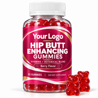 Gummies rehausseurs de fessiers à marque privée OEM, Maca, Fenugrec 500mg, Baies, Végétaliennes, Soutien aux Courbes Féminines, 60 Comprimés