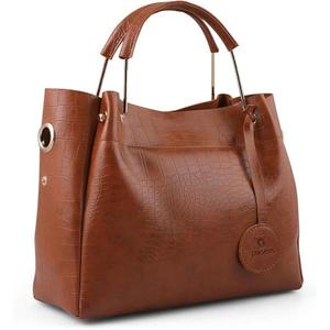 Sac à main en similicuir tendance pour femmes, avec style de port moderne et fermeture éclair, accessoire de mode idéal pour le shopping - Product Image 1
