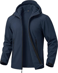 Chaqueta de Invierno Casual para Hombre, con Capucha, Resistente al Viento, de Color Sólido, con Cierre Frontal, Corte Regular, con Múltiples Bolsillos - Product Image 1
