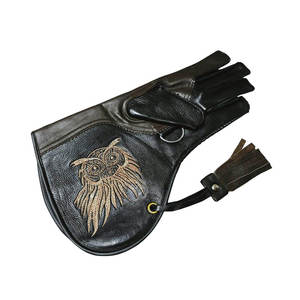 Nouveaux gants de fauconnerie en cuir pour la manipulation des oiseaux, fabriqués avec du cuir de qualité supérieure, double couche. - Product Image 1