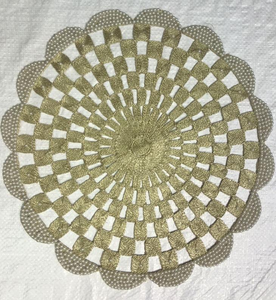 Chemin de table et assiette de présentation de haute qualité, modernes, brodés de perles de rocaille et de perles de verre, motifs canne à sucre, pour table à manger et salon - Product Image 6